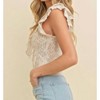 Women's Sleeveless Lace Ruffled Top - Cloud Ten - 2 of 3