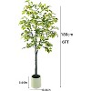 6FT Potted Artificial Lemon Tree – Faux Citrus Plant in White Explosion-Proof Pot for Home Living Room Office Bedroom Decor - 4 of 4