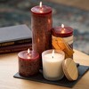 9" Vance Kitira Merlot Timber Pillar Candle, Red - 3 of 3