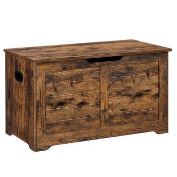 VASAGLE Rustic Style Storage Chest with Safety Hinges - Versatile Storage Solution for Entryway, Bedroom, and Living Room
