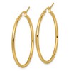 Black Bow Jewelry 2mm Round Hoop Earrings in 10k Yellow Gold, 40mm (1 1/2 Inch) - 2 of 4