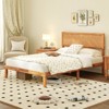 Infans Full Size Bed Frame w/Headboard Wooden Slats Support 9" Under-bed Storage Space - 3 of 4