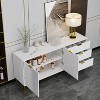 Famapy 2-Doors Storage Cabinet Sideboard Buffet With Drawers - 3 of 4