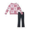 Andy & Evan  Toddler  Bow Icon Chenille Sweater w/Jegging Set - 2 of 4