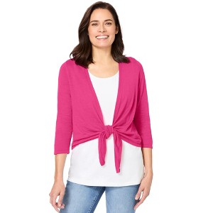 Woman Within Plus Size Versa-Tie Cardigan - 1 of 4