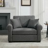 APRILSOUL Modern Chenille Oversized Armchair, Removable Covers, Luxury Fabric for Bedroom or Living Room - 3 of 4