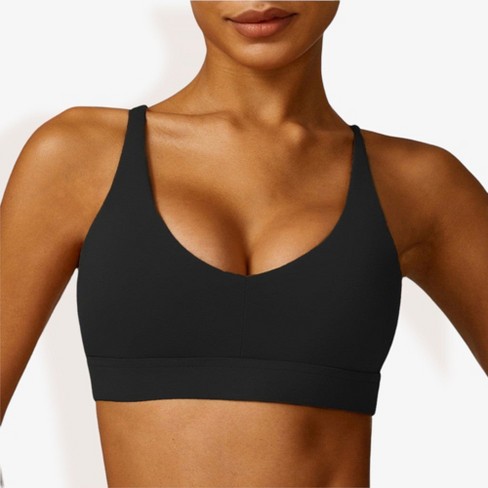 Anna-Kaci Women's V-Neck Sports Bra with Adjustable Straps and Supportive Band - image 1 of 4