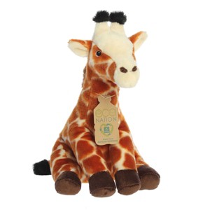 Aurora Medium Eco Hugs Giraffe Eco Nation Eco-Friendly Stuffed Animal Orange 12" - 1 of 4