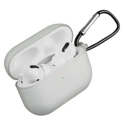 Insten Case Compatible with AirPods Pro - Translucent Matte Skin Cover with Keychain, White