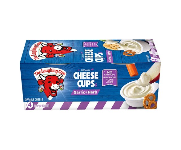 The Laughing Cow Garlic & Herb Cheese Cups - 4pk