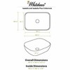 ALFI  Isabella Plus Collection Rectangular Above Mount Basin with an Embossed Exterior, Smooth Interior, and Center Drain - 3 of 3