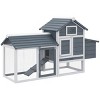 59'' Wooden Chicken Coop with Nesting Box,Outdoor Small Hen House with Removable Tray Ramp for Backyard Use - LAOTIES - 4 of 4