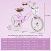 Infans 14" Kid's Bike w/Removable Training Wheels & Basket for 3-5 Years Old Purple - 2 of 4