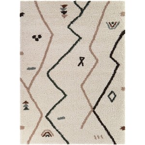 Balta Rugs 5'3"x7' Thalia Moroccan Shag Area Rug Cream - 1 of 4