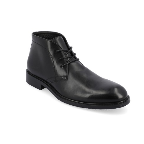 Vance Co. Linus Tru Comfort Foam Plain Toe Lace-up Chukka Boot, Black ...