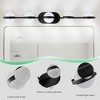 VYNXARIA Black Wall Lights, 35" Modern Minimalist 5-Light Vanity Fixture with Crystal Sand Shades for Bathroom and Mirror Decor - 4 of 4