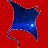 Men's Design By Humans Space Manta Ray By Shrenk T-Shirt - 2 of 4
