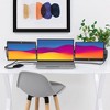 SideTrak Swivel Triple 14" Patented Attachable Portable Monitor - FHD TFT Laptop Triple Screen with Kickstand,  USB or Mini HDMI Powered (With Hub) - 2 of 4