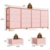 14 Drawer Dresser TV Stand, Built-In Power Outlets & USB Ports, 63" W Long Wide Chest of Drawers, Fabric Storage Organizer Drawer Unit - 2 of 4