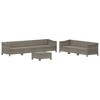 vidaXL 8 Piece Patio Lounge Set with Cushions Gray Poly Rattan - 4 of 4