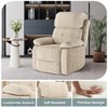 Lirago,Compact Recliner Sofa for Small Spaces - Brown Upholstery with Padded Cushion - 4 of 4
