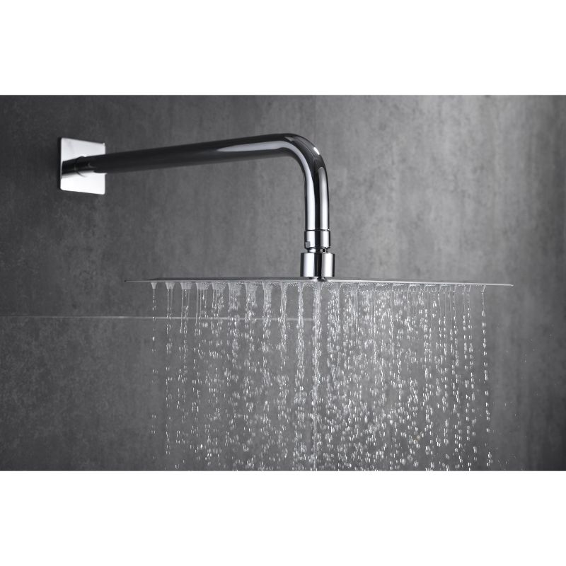 Sumerain Shower System Rain Shower, Shower Trim  Kit with Brass Pressure Balance Valve, Chrome, 5 of 17