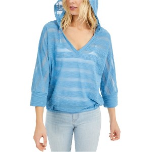 I.N.C International Concepts Womens Stripe Pullover Blouse, Blue, XX-Large - 1 of 1