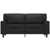 vidaXL 2-seater Sofa Black Faux leather 2-Seater Durable 2-Seater Sofa - 4 of 4