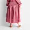 Women's Drop Waist Pleated Sheer Midi Skirt - Future Collective - 2 of 3