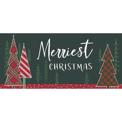 Evergreen Merriest Christmas Tree Sassafras Indoor Outdoor Switch Doormat 1'10"x10" Multicolored