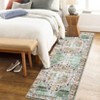 Washable Vintage Oriental Rug Non Slip Low Pile Rug Soft Throw Floor Cover Retro Medallion Foldable Indoor Carpet for Living Room Bedroom Nursery - 4 of 4