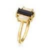 Ross-Simons Onyx and Opal Ring in 18kt Gold Over Sterling - 3 of 4