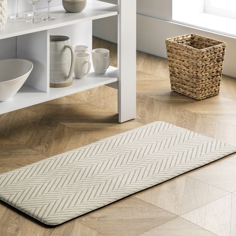 nuLOOM Casual Herringbone Anti Fatigue Kitchen or Laundry Room Comfort Mat, 2 of 7