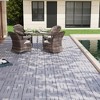 Dolonm Interlocking Deck Tiles – 12"x12" Light Gray Acacia Hardwood, Checker Pattern for Patio, Balcony & Poolside – Easy DIY Outdoor Flooring - 3 of 4
