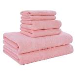 PiccoCasa Super Soft and Absorbent Luxury 100% Cotton Bath Towel Set 6 Pcs