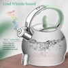 Itopfox Stainless Steel Whistling Tea Kettle with Cool Touch Handle, 2.64 Quart Induction Compatible Stovetop Teapot in Mint Green - 2 of 4
