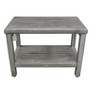CoastalVogue® Eleganto® 24" Teak Wood Shower Bench with Shelf in Antique Gray Finish - 2 of 4