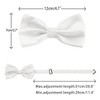 INSPIRE CHIC Men's Adjustable Solid Pre-tied Bow Tie - 3 of 4
