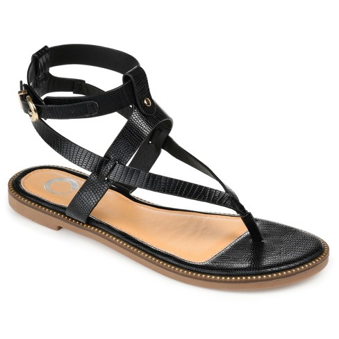 Journee Collection Womens Tangie Tru Comfort Foam Multi Strap Flat Sandals  : Target