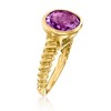 Ross-Simons 4.50 Carat Oval Amethyst Ring in 18kt Gold Over Sterling - 3 of 4