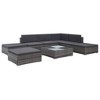 vidaXL Sofa Set Grey and Dark Grey - 2 of 4