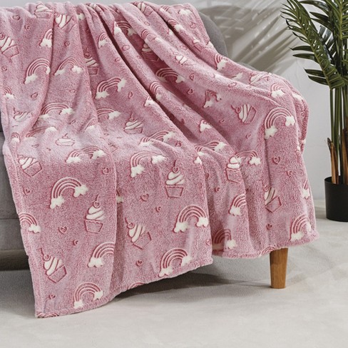 Pink throw best sale blanket target