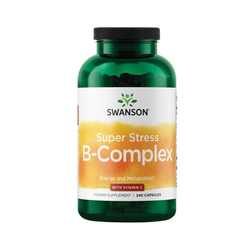 Swanson Super Stress Vitamin B Complex with Vitamin C Capsule 240ct, 1 of 6