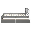 PAGED Modern Wooden Platform Bed, Twin Size Bed Frame with Headboard and Wood Slat Support for Bedroom, Easy Assembly - 2 of 4