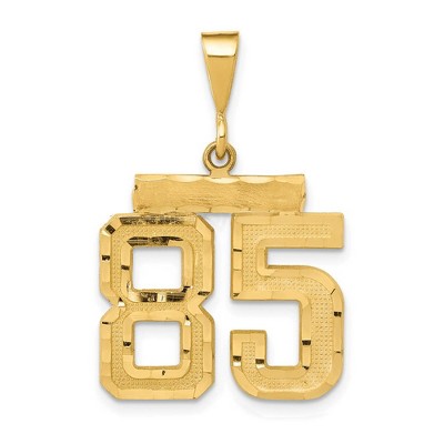 Black Bow Jewelry 14K Yellow Gold, Varsity Collection, Medium D/C Pendant Number 85