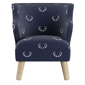 Kids Modern Chair Antler Navy - Skyline Furniture, Antler Blue
