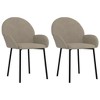 vidaXL Dining Chairs 2 pcs Light Gray Velvet - 2 of 4