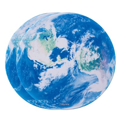 Insten 2 Pack Round Mouse Pad Galaxy Space Planet Design, Stitched Edges, Non Slip Rubber Base, Smooth Surface Mat (7.9" x 7.9")