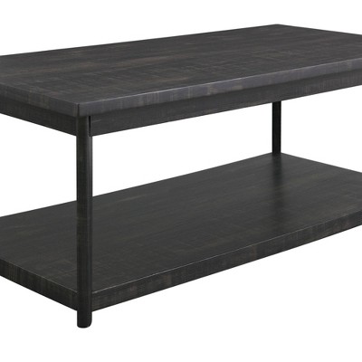 Rory Black Rubberwood Transitional 3-Piece Occasional Table Set