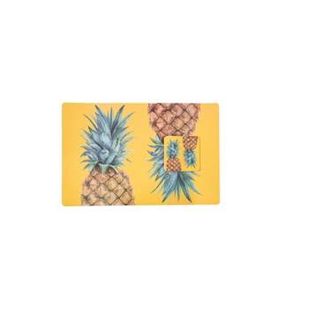 Beachcombers Pretty Pineapples Placemat/ Coaster Set Plastic Tropical Home Decor Dining Table 16.92 x 11.02 x 0.0157